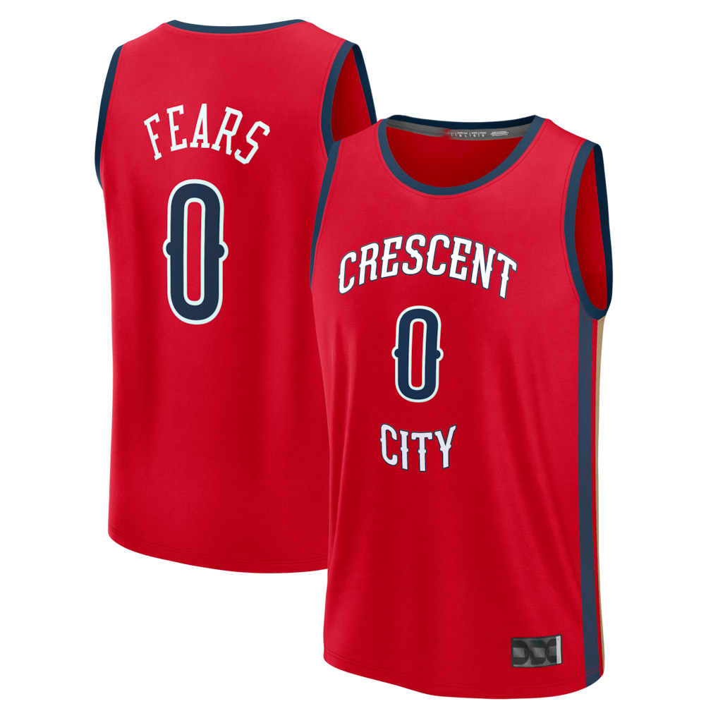MATTH NO.Pelicans #0 Jeremiah Fears Red Fast Break Replica Player Stitched Jerseys- Statement Edition