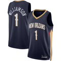 MATTH NO.Pelicans #1 Zion Williamson Navy Swingman Stitched Jerseys- Icon Edition