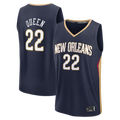 MATTH NO.Pelicans #22 Derik Queen Navy Fast Break Replica Stitched Jerseys- Icon Edition