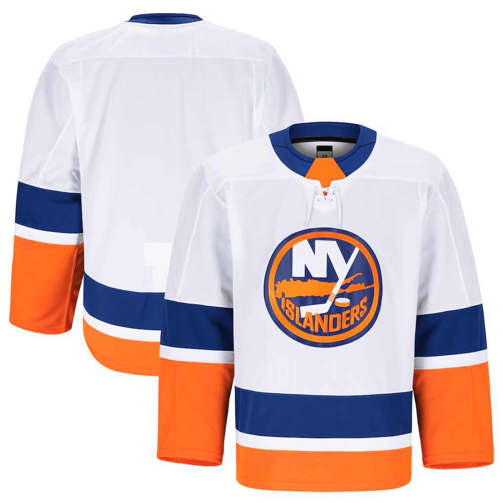MATTH NY.Islanders White Away Authentic Pro Jerseys