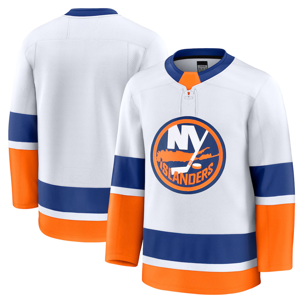 MATTH NY.Islanders White Away Premium Jerseys
