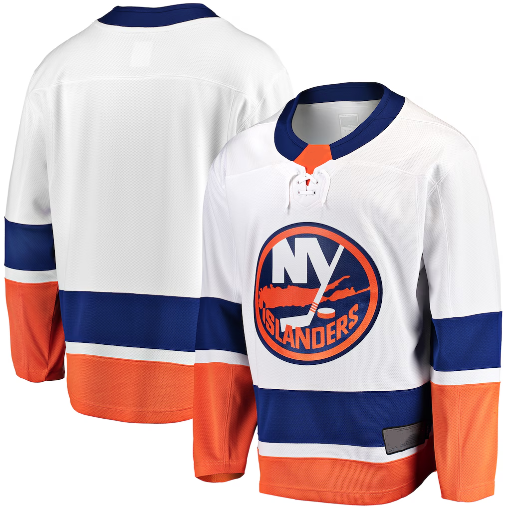 MATTH NY.Islanders White Breakaway Away Jerseys