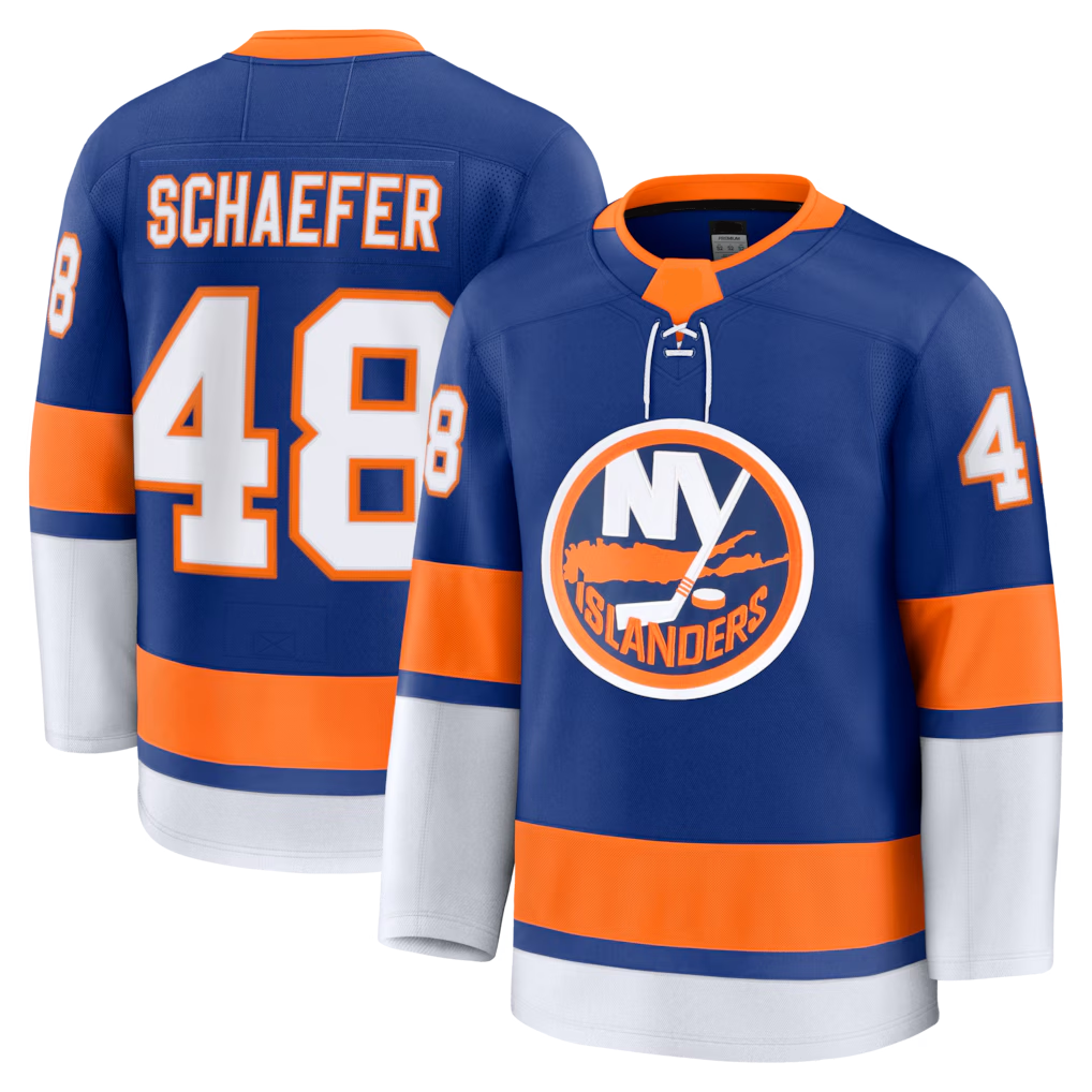 MATTH NY.Islanders #48 Matthew Schaefer Royal Home Premium Jerseys