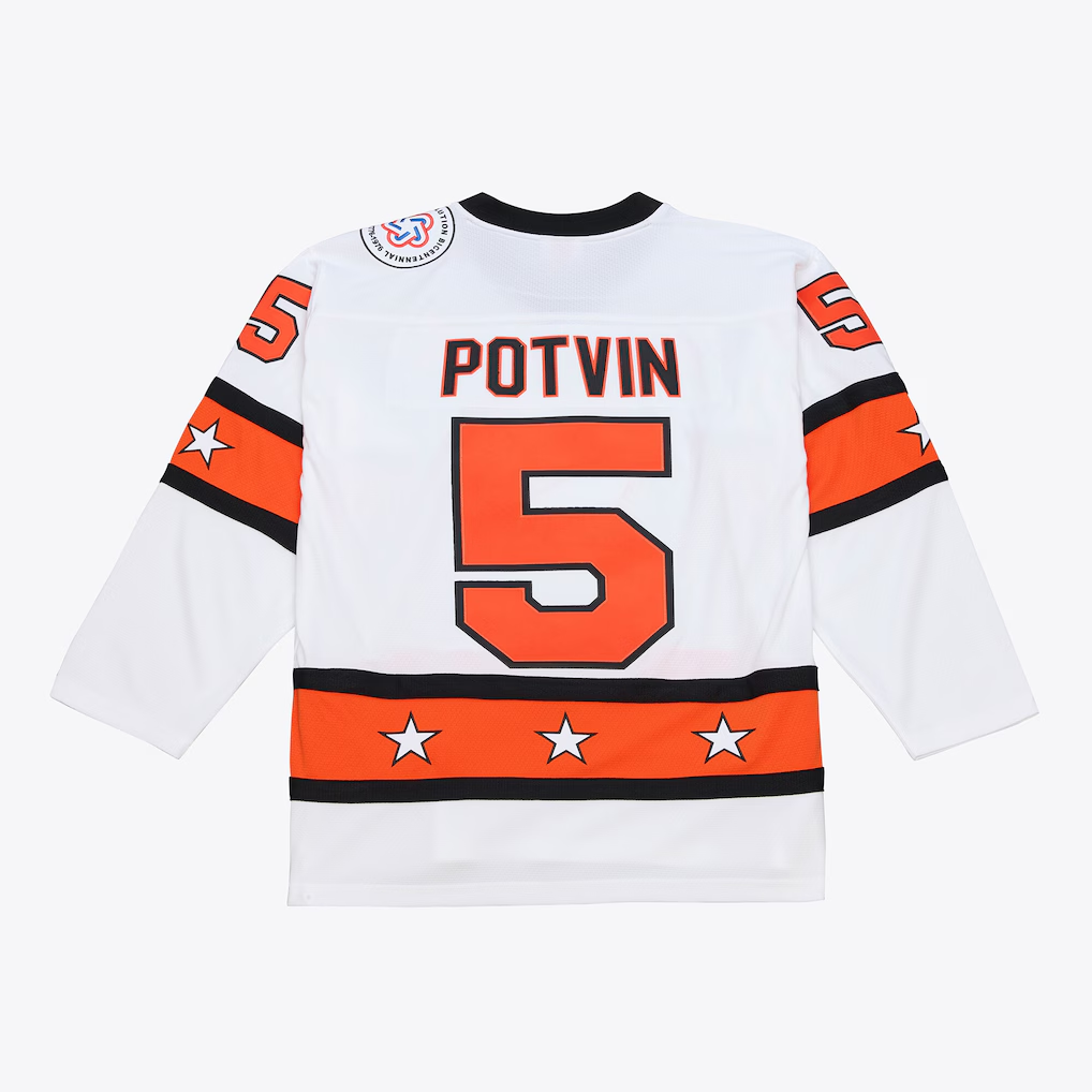 MATTH NY.Islanders #5 Denis Potvin Mitchell & Ness White 1976 All-Star Game Power Play Jerseys