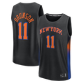 MATTH NY.Knicks #11 Jalen Brunson  Black Fast Break Jerseys - Statement Edition