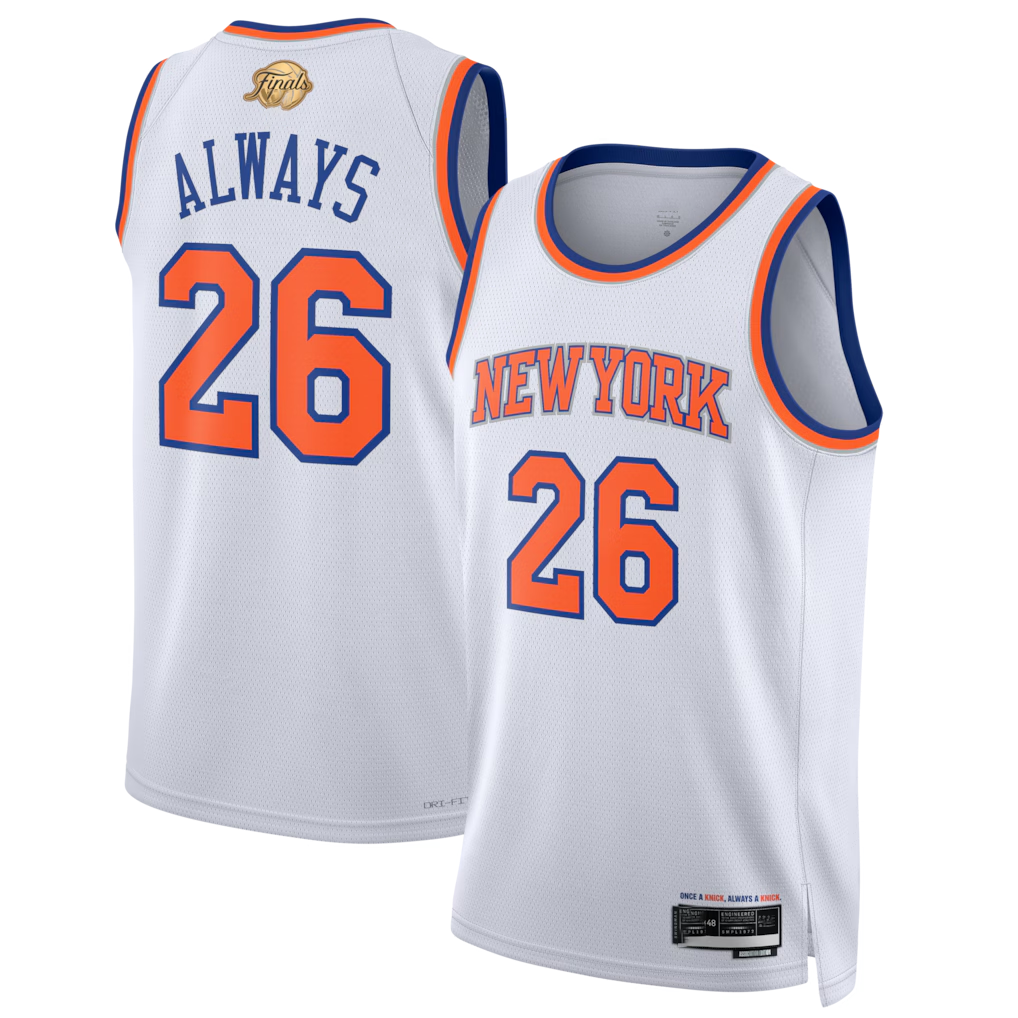 MATTH NY.Knicks #26  White 2026 Finals Champions Always 26 Swingman Jerseys - Association Edition