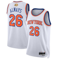 MATTH NY.Knicks #26  White 2026 Finals Champions Always 26 Swingman Jerseys - Association Edition