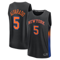 MATTH NY.Knicks #5 Jose Alvarado  Black Fast Break Replica Jerseys - Statement Edition