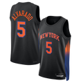 MATTH NY.Knicks #5 Jos¨¦ Alvarado Black Swingman Jerseys - Statement Edition