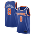 MATTH NY.Knicks #8 OG Anunoby Blue Swingman Jerseys - Icon Edition
