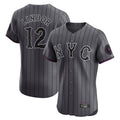 MATTH NY.Mets #12 Francisco Lindor Player Gray City Connect Limited Elite Home Stitched Jerseys