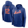 MATTH NY.Mets #12 Francisco Lindor Player Royal Club Pullover Hoodie Game Stitched Jerseys