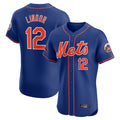 MATTH NY.Mets #12 Francisco Lindor Player Royal Limited Elite Home Stitched Jerseys