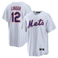 MATTH NY.Mets #12 Francisco Lindor Player White Home Game Stitched Jerseys