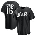 MATTH NY.Mets #16 Dwight Gooden Player Black Home Game Stitched Jerseys