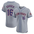 MATTH NY.Mets #16 Dwight Gooden Player Gray Road Limited Elite Home Stitched Jerseys