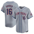 MATTH NY.Mets #16 Dwight Gooden Player Gray Road Limited Home Stitched Jerseys