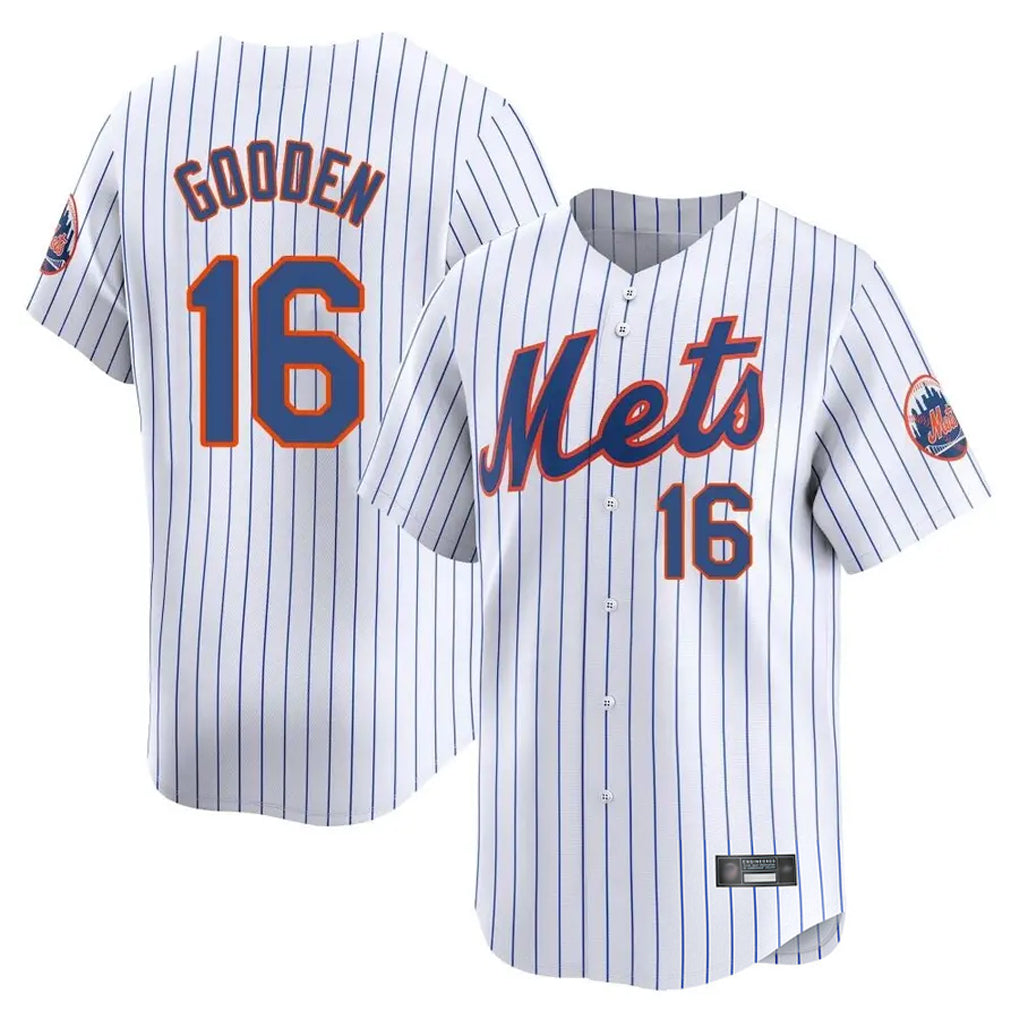 MATTH NY.Mets #16 Dwight Gooden Player White Home Limited Stitched Jerseys