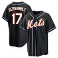 MATTH NY.Mets #17 Keith Hernandez Player Black Fashion Out Game Stitched Jerseys