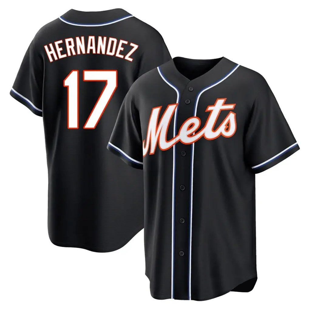 MATTH NY.Mets #17 Keith Hernandez Player Black Fashion Out Game Stitched Jerseys