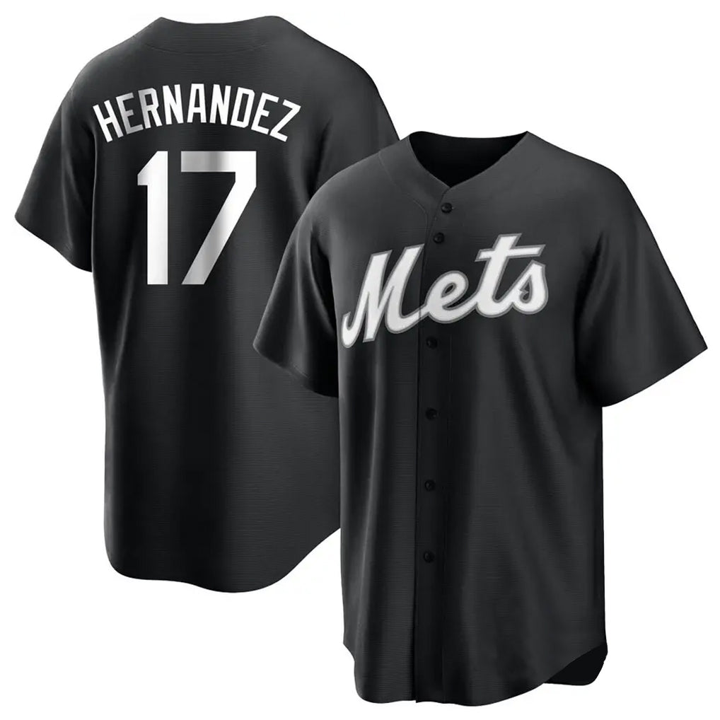 MATTH NY.Mets #17 Keith Hernandez Player Black Home Game Stitched Jerseys