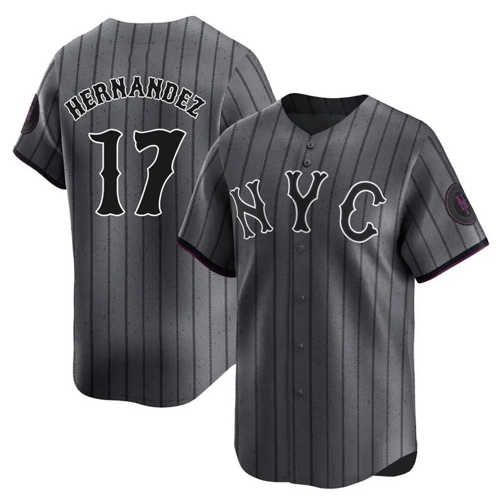 MATTH NY.Mets #17 Keith Hernandez Player Gray City Connect Limited Stitched Jerseys