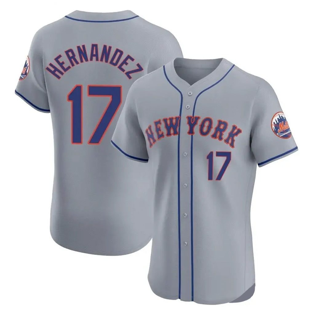 MATTH NY.Mets #17 Keith Hernandez Player Gray Road Limited Elite Home Stitched Jerseys