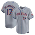 MATTH NY.Mets #17 Keith Hernandez Player Gray Road Limited Home Stitched Jerseys
