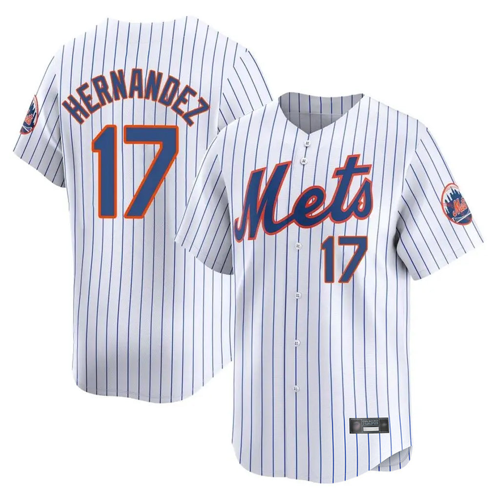 MATTH NY.Mets #17 Keith Hernandez Player White Home Replica Stitched Jerseys