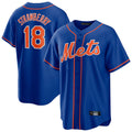 MATTH NY.Mets #18 Darryl Strawberry Player Royal Home Game Stitched Jerseys