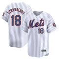MATTH NY.Mets #18 Darryl Strawberry Player White Home Limited Stitched Jerseys