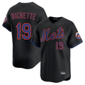 MATTH NY.Mets #19 Bo Bichette Player Black Alternate Home Limited Stitched Jerseys