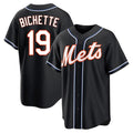 MATTH NY.Mets #19 Bo Bichette Player Black Fashion Out Game Stitched Jerseys