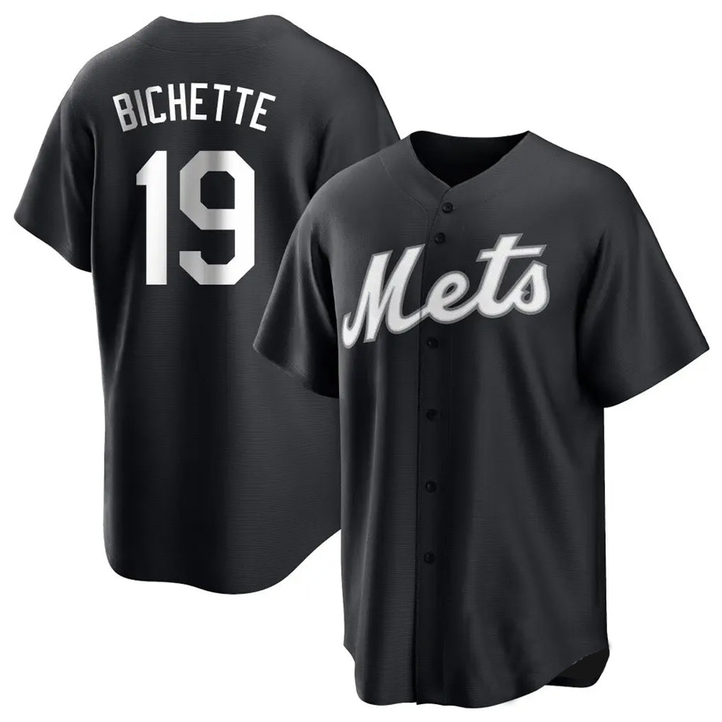 MATTH NY.Mets #19 Bo Bichette Player Black Home Game Stitched Jerseys