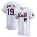 MATTH NY.Mets #19 Bo Bichette Player White Home Limited Elite Stitched Jerseys