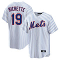 MATTH NY.Mets #19 Bo Bichette Player White Home Replica Stitched Jerseys