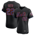 MATTH NY.Mets #22 Juan Soto Player Black Home Limited Elite Stitched Jerseys