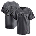 MATTH NY.Mets #22 Juan Soto Player Gray City Connect Limited Stitched Jerseys