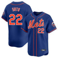 MATTH NY.Mets #22 Juan Soto Player Royal Home Limited Stitched Jerseys