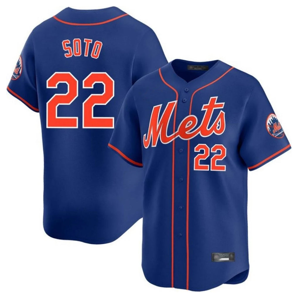 MATTH NY.Mets #22 Juan Soto Player Royal Home Limited Stitched Jerseys