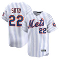 MATTH NY.Mets #22 Juan Soto Player White Home Limited Stitched Jerseys