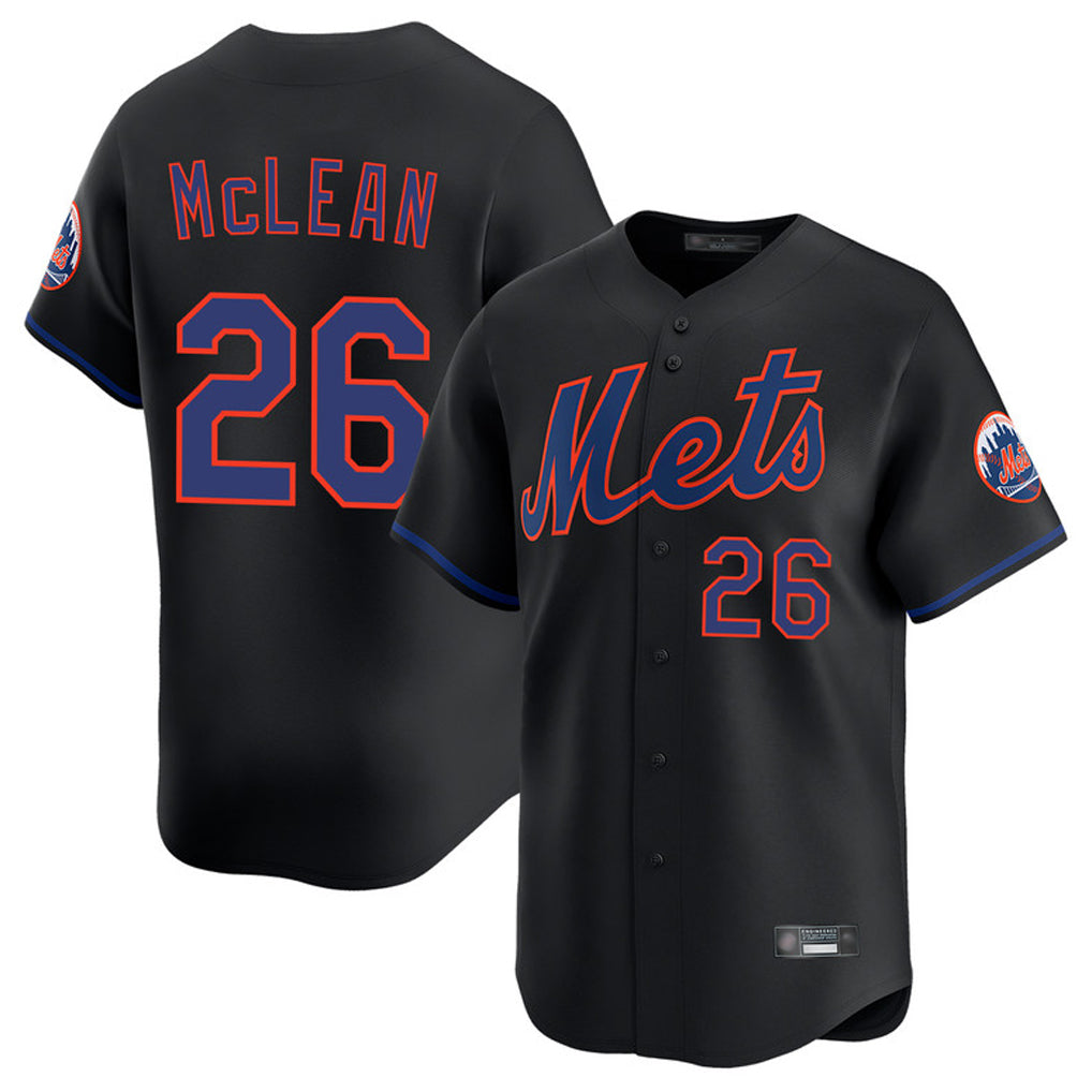MATTH NY.Mets #26 Nolan McLean Player Black Alternate Home Limited Stitched Jerseys