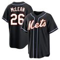 MATTH NY.Mets #26 Nolan McLean Player Black Fashion Out Game Stitched Jerseys