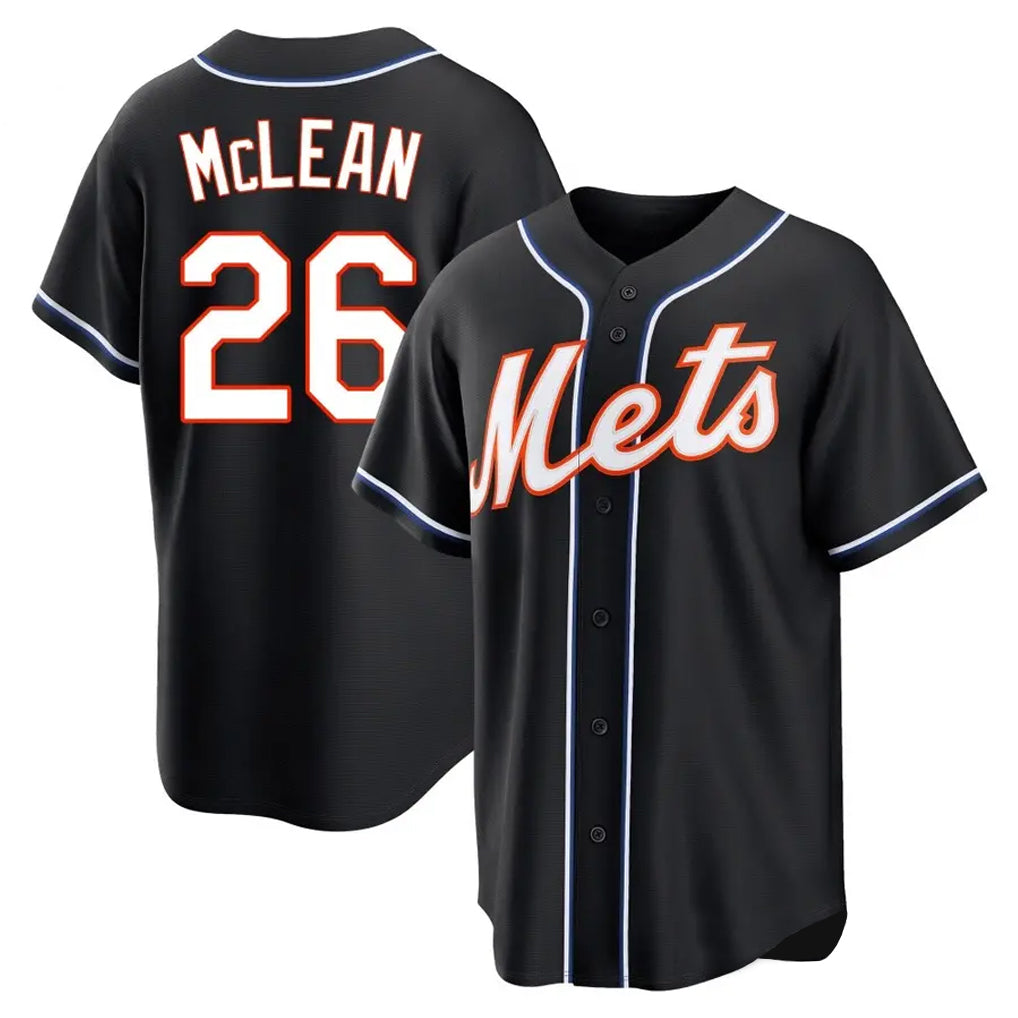 MATTH NY.Mets #26 Nolan McLean Player Black Fashion Out Game Stitched Jerseys
