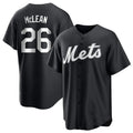 MATTH NY.Mets #26 Nolan McLean Player Black Home Game Stitched Jerseys