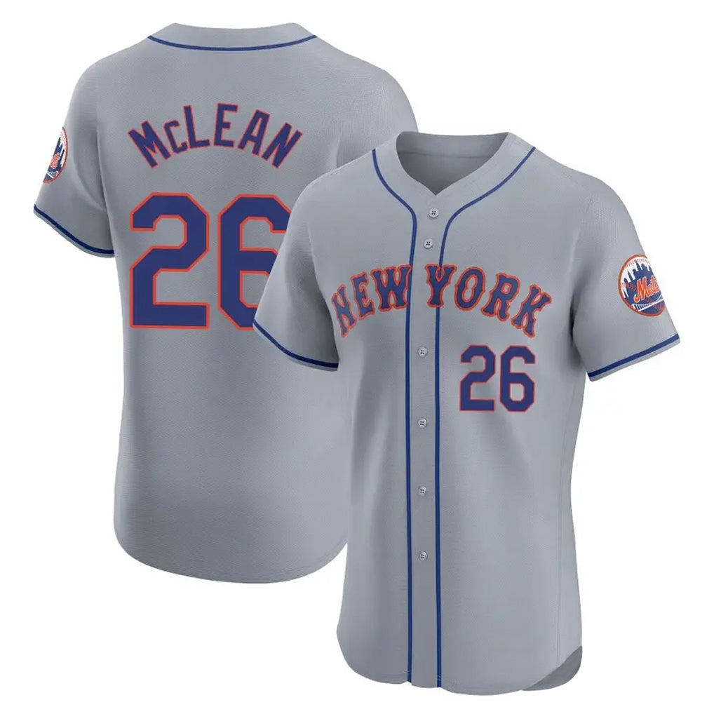 MATTH NY.Mets #26 Nolan McLean Player Gray Road Limited Elite Home Stitched Jerseys