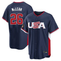 MATTH NY.Mets #26 Nolan McLean Player Navy USA 2026 World Classic Home Limited Stitched Jerseys