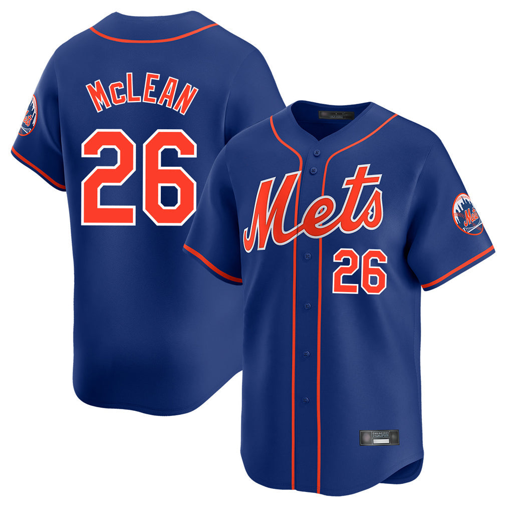 MATTH NY.Mets #26 Nolan McLean Player Royal Home Limited Stitched Jerseys