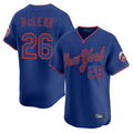 MATTH NY.Mets #26 Nolan McLean Player Royal T-shirt Home Limited Elite Stitched Jerseys