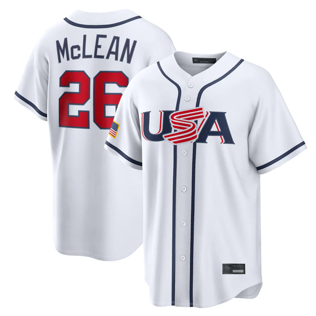 MATTH NY.Mets #26 Nolan McLean Player White USA 2026 World Classic Home Limited Stitched Jerseys